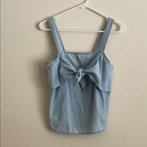 Madewell Tie-Wrap Chambray Tank